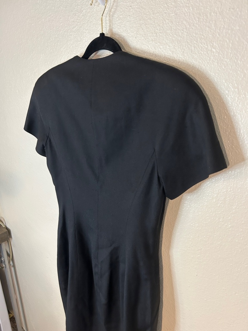Vintage Ann Taylor x Tahari Black Dress with Gold Buttons - Picture 8 of 15